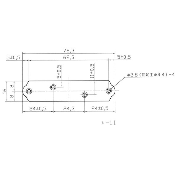 ブロンズ隅金 一文字 WAKI AC-086 72MM