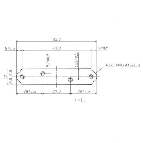 ブロンズ隅金 一文字 WAKI AC-087 85MM