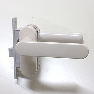 KURIKI 浴室用レバーハンドルセット 空錠 バックセット32mm LU-BP4-1S-WH-W30