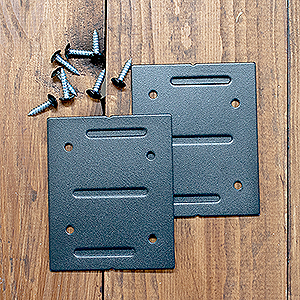 ジョイントプレート 黒 2枚入り(1×4、2×4の木材専用連結金具)