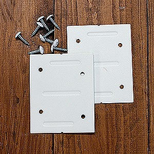 ジョイントプレート 白 2枚入り(1×4、2×4の木材専用連結金具)