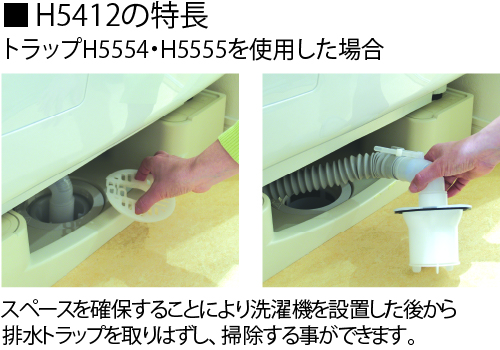 洗濯機パン H5412-640【SANEI】